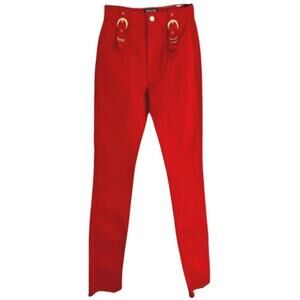 Versace Jeans Couture Baroque Saddle Jeans Red